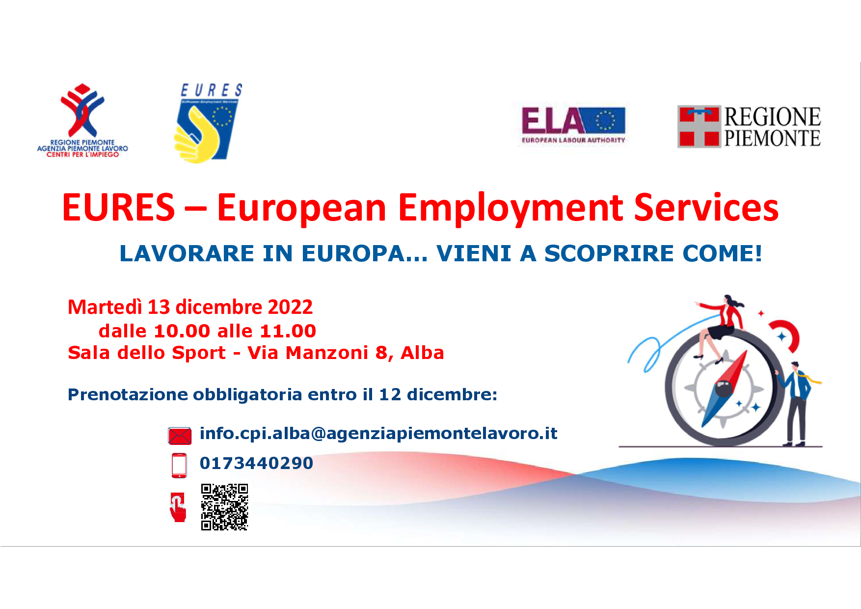 EURES European Employment Services “Lavorare in Europa” – Martedì 13 dicembre un incontro ad Alba per scoprire come funziona