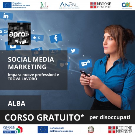 APRO FP – CORSO DI FORMAZIONE AD ALBA “SOCIAL MEDIA MARKETING” GRATUITO PER DISOCCUPATI