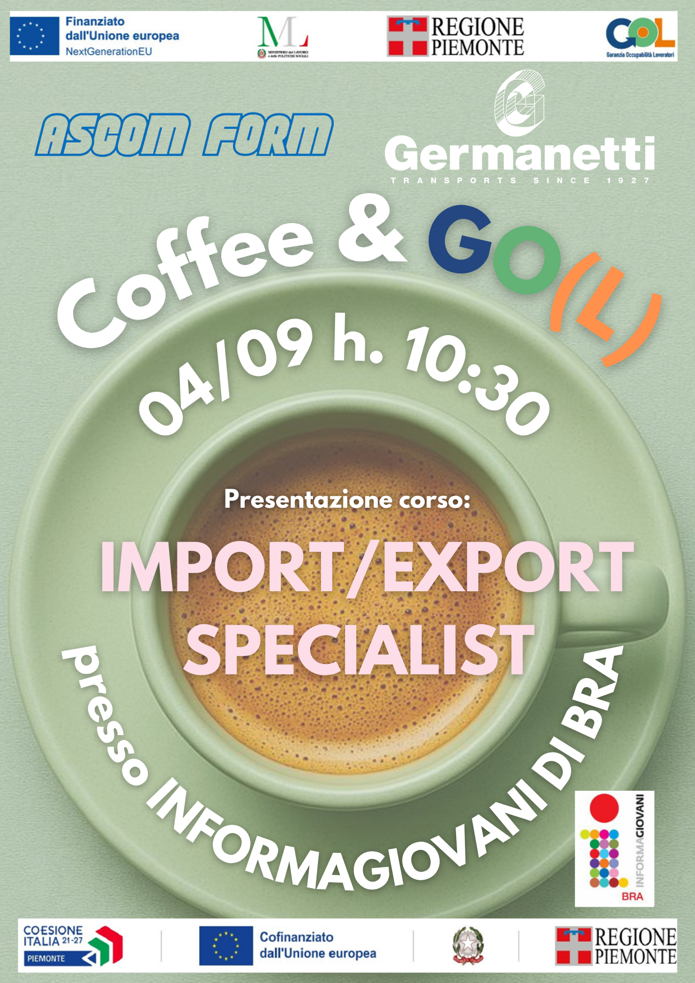 📢📢 PARTECIPA ALLA PRESENTAZIONE DEL CORSO GRATUITO “IMPORT EXPORT SPECIALIST” PROPOSTO DA ASCOM FORM A BRA